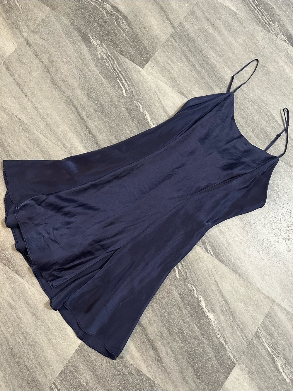 Y2K Silk Victoria secret blue mini slip S